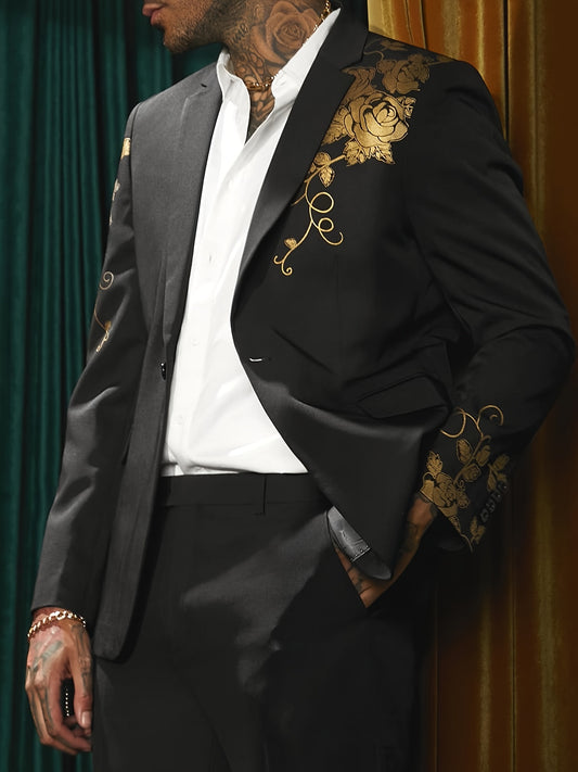 Bronzing Style Suit Men s Slim Fit Business Blazer