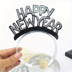Happy Year Paper Headband Christmas Party Hairbands