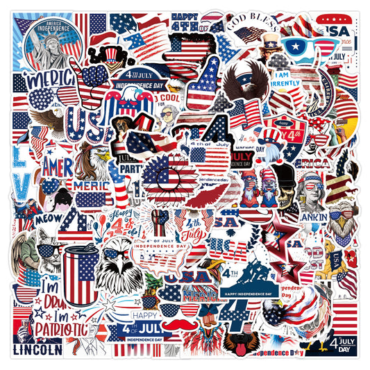 American Flag Vinyl Stickers 4th of July Decals