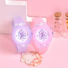 Girls' Reindeer Light Up Watch Set with Silicone Strap