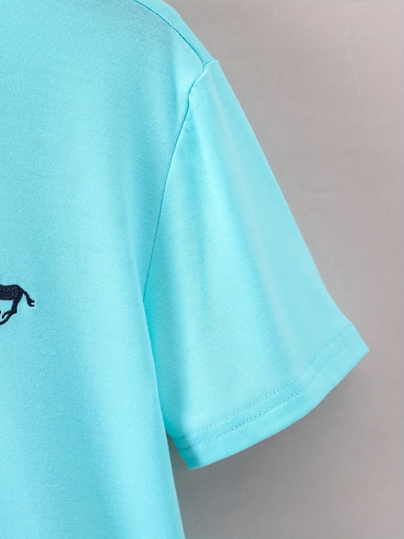 Horse Graphic Print Boys Top Short Sleeve Shirt Boys Clothes Summer
