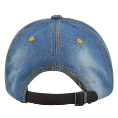 Artificial Diamond Letter Duck Tongue Cap Cowboy Baseball Cap for Men and Women
