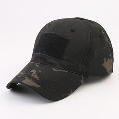 Adjustable Camo Print Baseball Cap Hook-and-Loop Closure