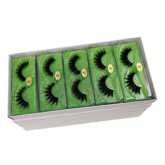 Soft & Fluffy 3D Mink Lashes - Glitter Natural False Eyelashes