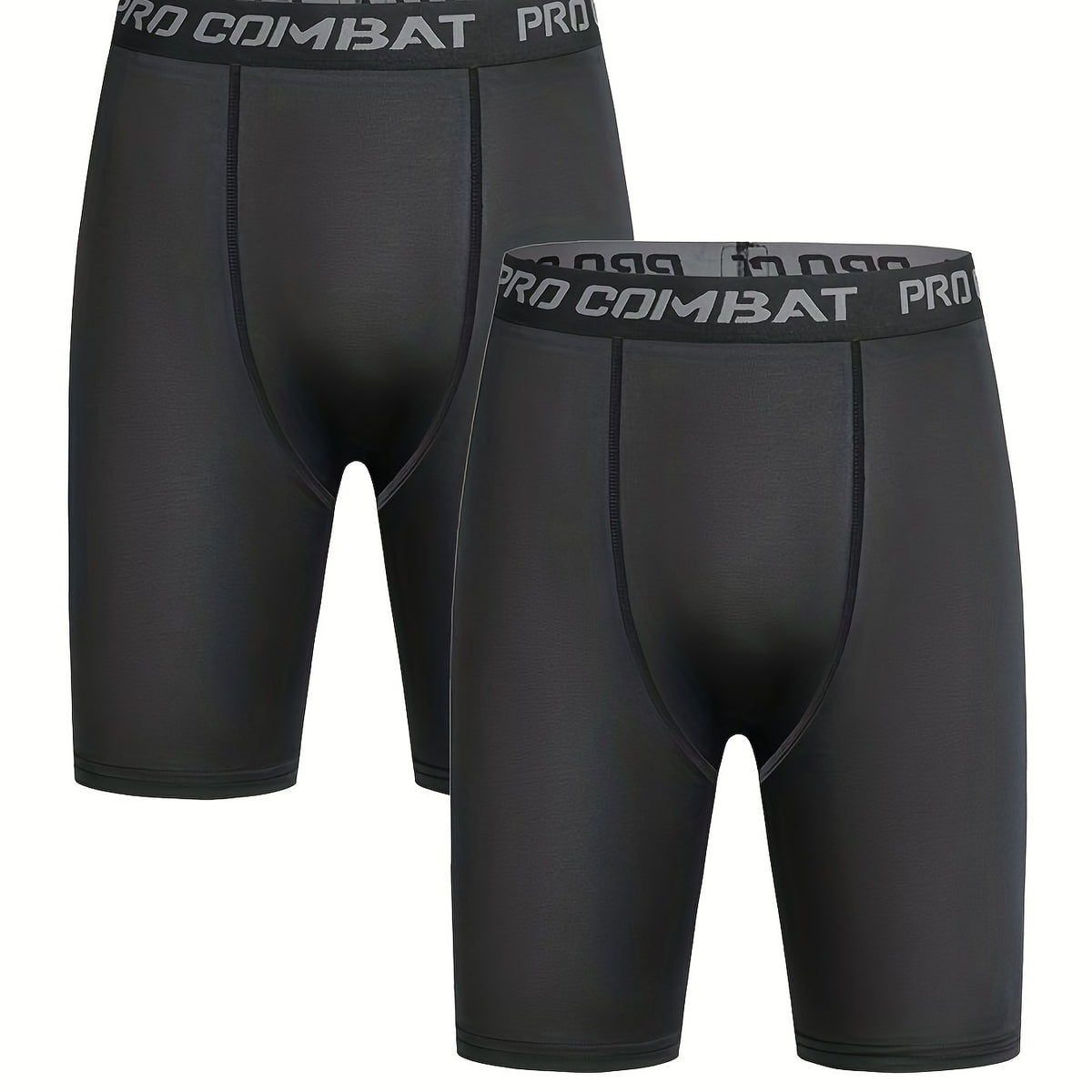 Men's Letter Print Waist Cycling Compression Shorts