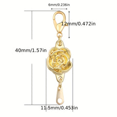 5 Pairs Magnetic Clasps for Jewelry Making, Rose Shape Closure