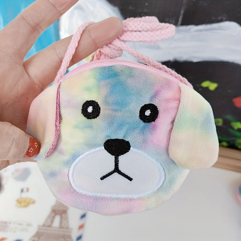 Colorful Cartoon Plush Animal Coin Purse Zipper Wallet for Girls