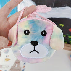 Colorful Cartoon Plush Animal Coin Purse Zipper Wallet for Girls
