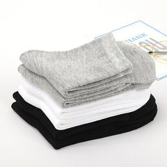 6 Pairs Solid Crew Socks for Women