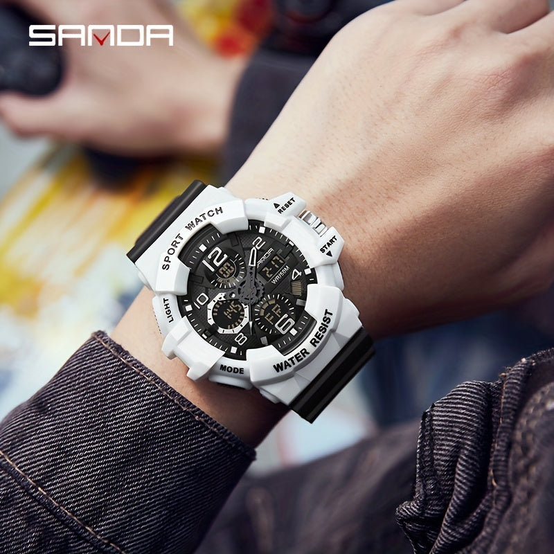 SANDA Men's Sports Watch Multifunction Glow