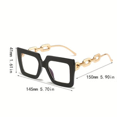 Y2K Vintage Big Frame Eyeglasses Light Blocking Gaming Glasses