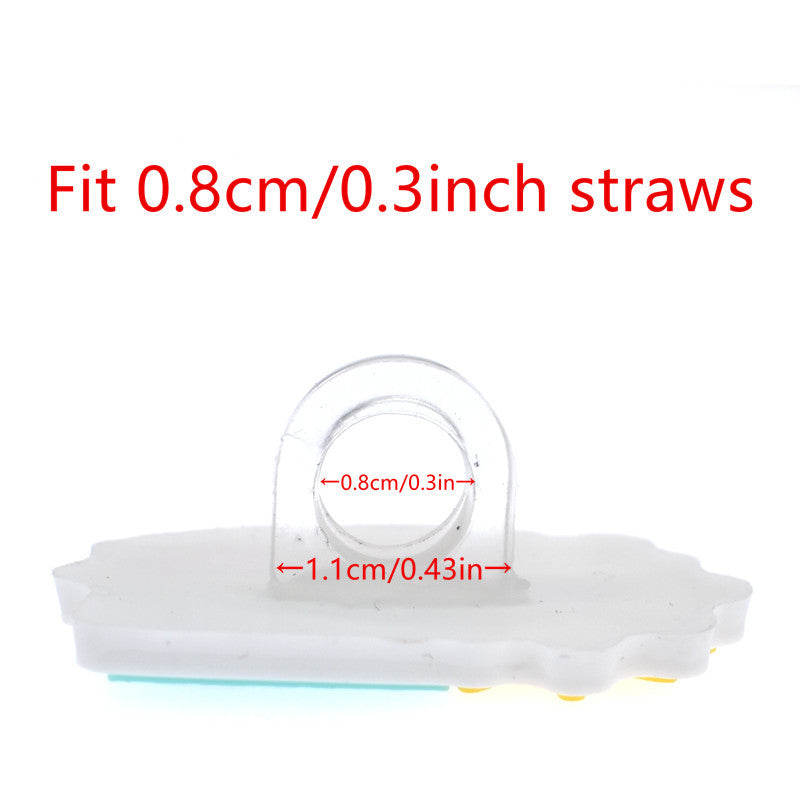 20PCS Mexican Concha Iced Coffee Cup Straw Toppers