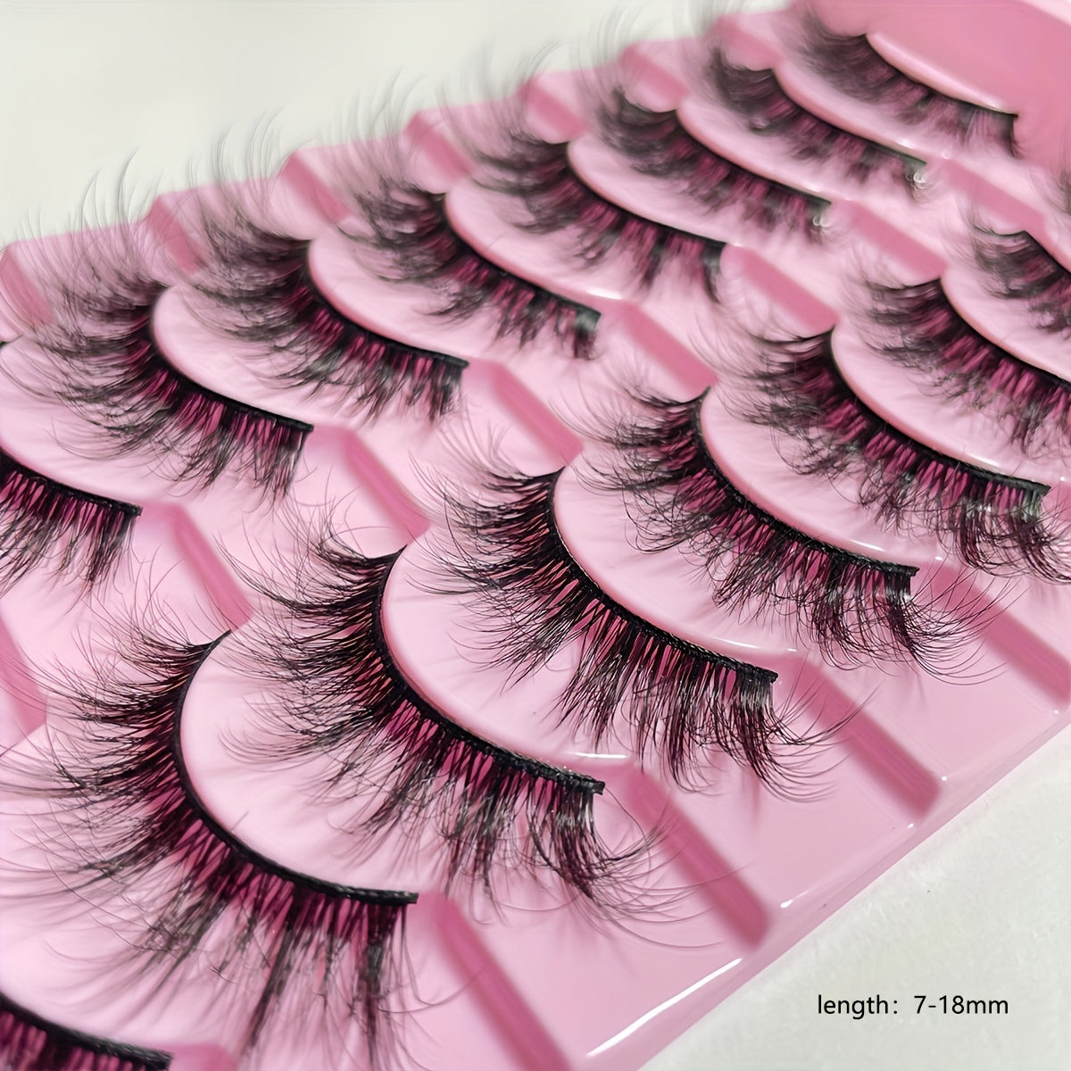 10 Pairs Faux Mink Hair False Eyelashes 3D Realistic Thick for Parties