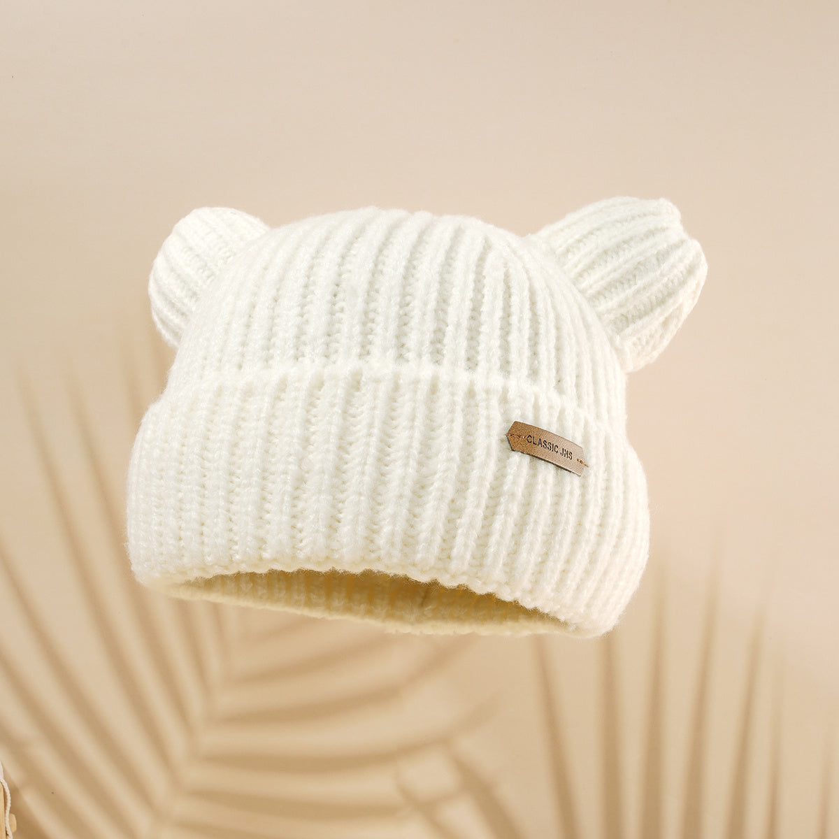 Pop Ears Beanie Winter Soft Knit Beanie Hat Warm Skull Cap for Women