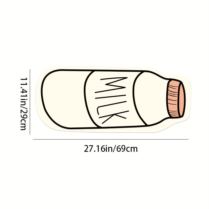 Large Mouse Pad Cartoon Milk Bottle Design Waterproof Non-Slip Soft Touch