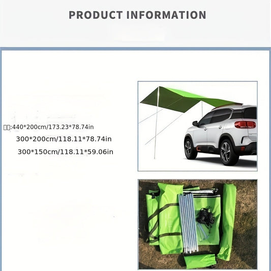 UV Resistant Car Sunshade & Canopy for Camping, Picnics, Beach Trips