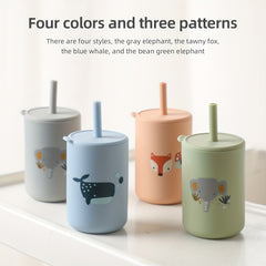 Animal Printing Silicone Baby Cups - Variety of Colors