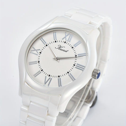 KUERST Teenager Watch Ceramic Butterfly Buckle Quartz Watch