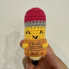 Positive Energy Smile Pencil 1pc Crocheted Stuffed Animal Mixed Colors