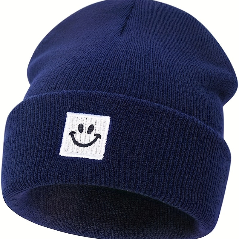Winter Happy Face Knitted Hat Soft Beanie For Men And Women