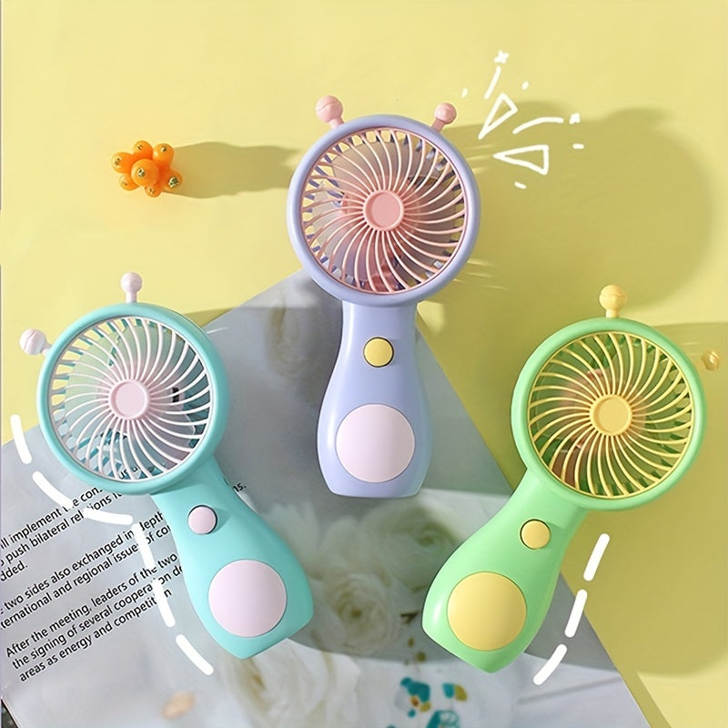 Cartoon Snail Handheld Fan USB Rechargeable Mini Pocket Fan