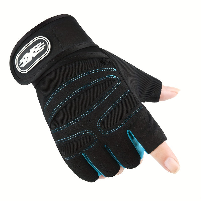 Half Finger Fitness Gloves Wrist Protection for Men & Women