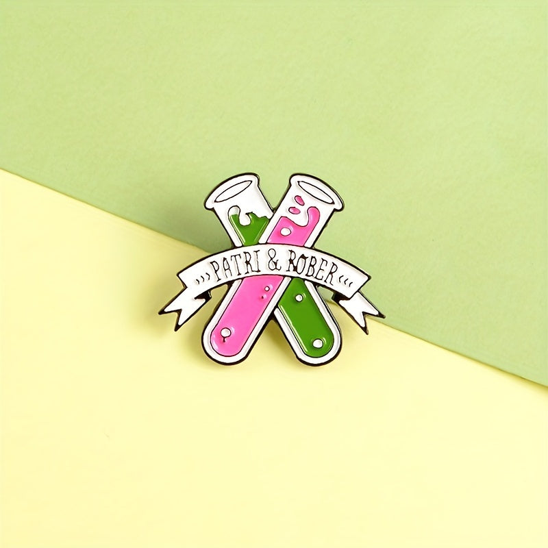 Chemical Test Tube Brooch Pin For Men