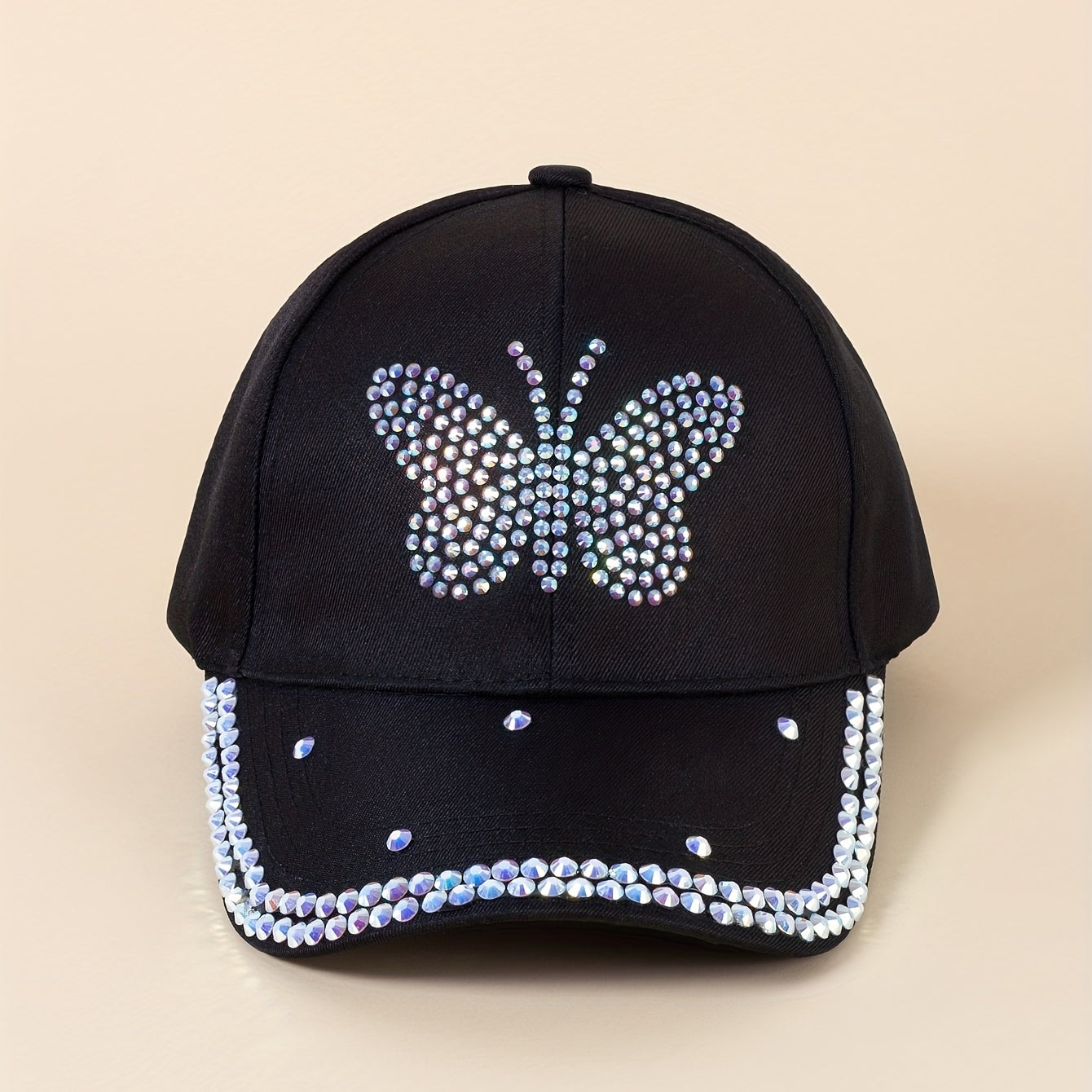 Butterfly Decor Baseball Cap Adjustable Sunscreen Dad Hat