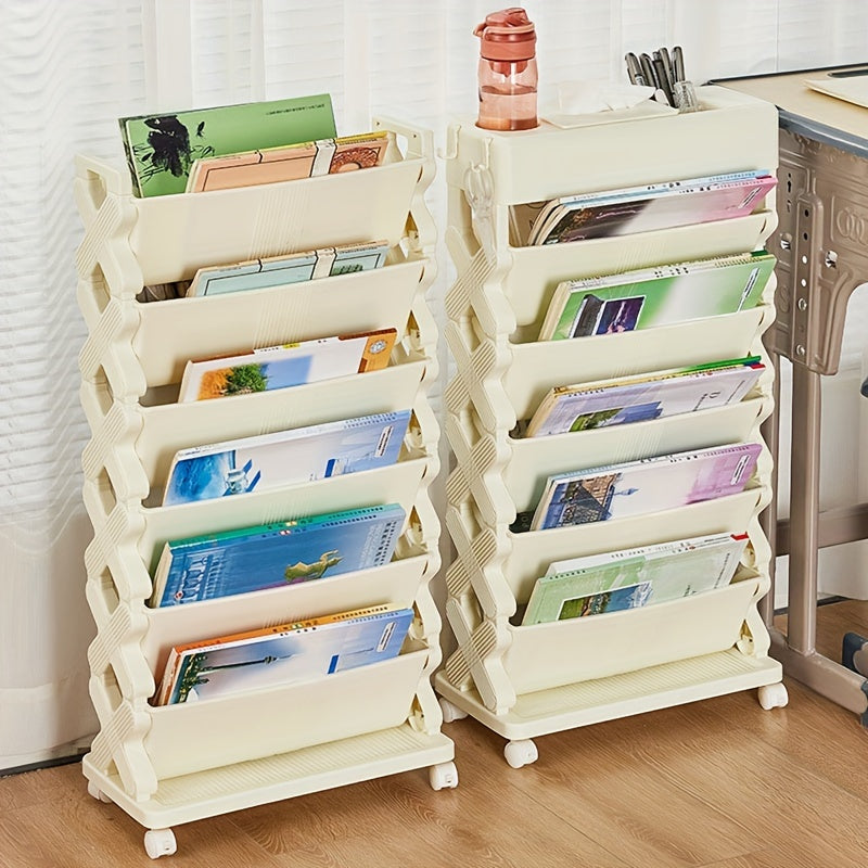 Rolling Cart Bookshelf: Maximize Office Storage