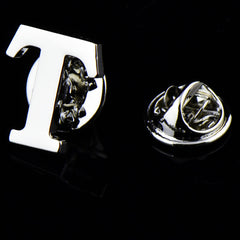 Men's Letter Brooch Shirt Collar Pin Suit Decoration