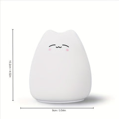 Adorable Cat Silicone Night Light for Kids