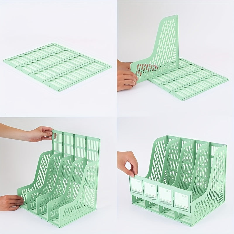 12pcs File Storage Rack Desktop File Holder For Home And Office