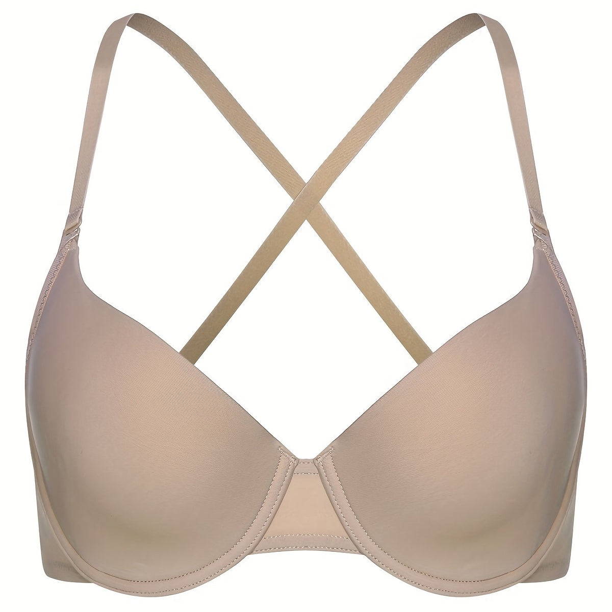 Solid T Shirt Bra Breathable Push Up Lingerie