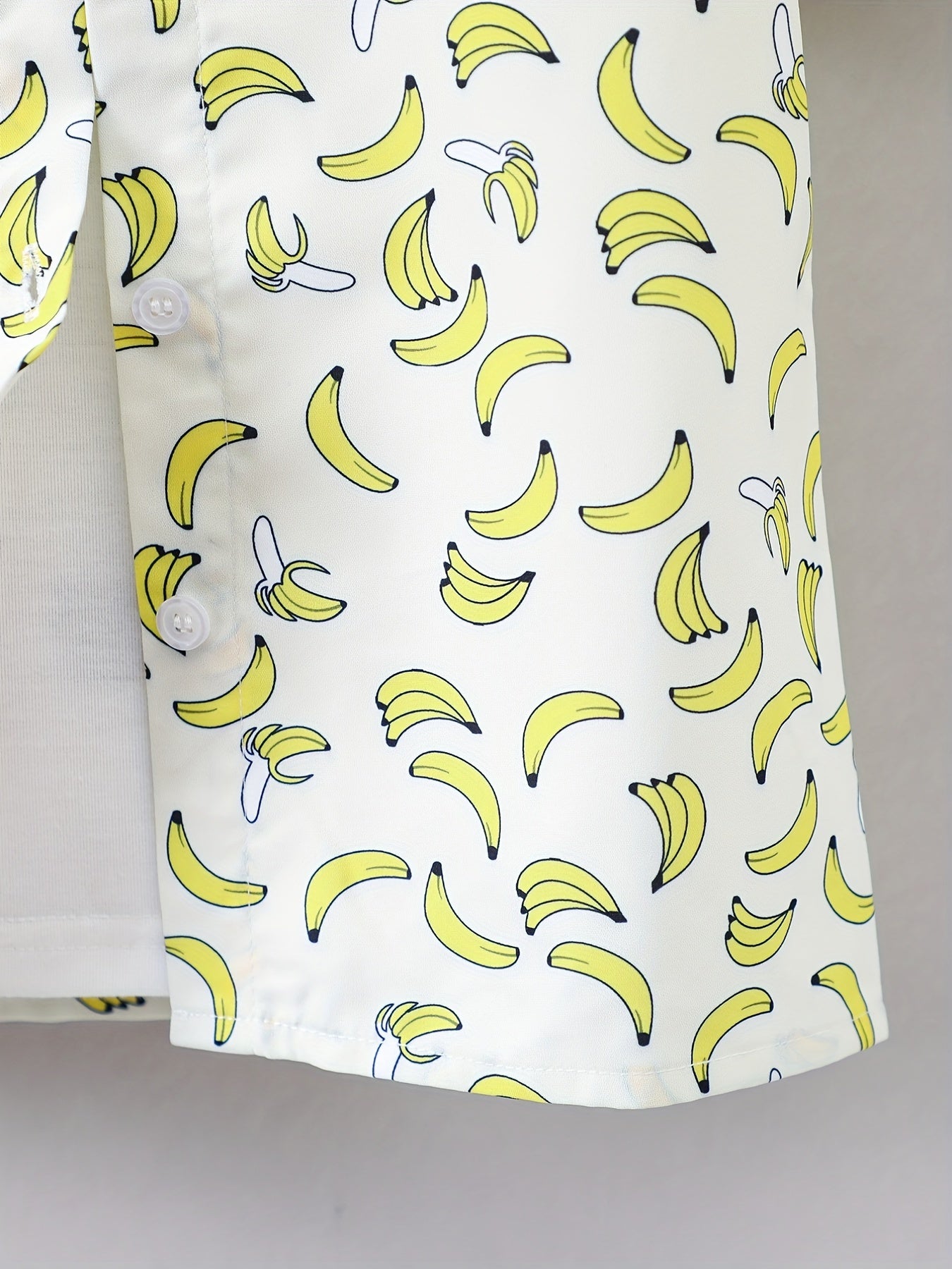 Boys Banana Print Shirt Vacation Beach Summer Kids Clothes