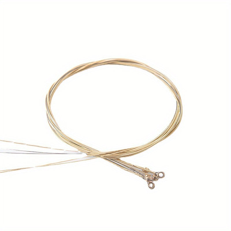 6 Pcs Acoustic Guitar Strings Set of 6 Steel Replacement High Accessories
