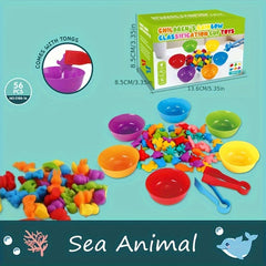 Colorful Counting Bear Math Toys for Fine Motor Skills Development