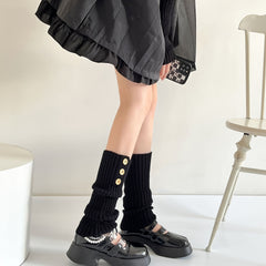 Women's Buttoned Leg Warmers
