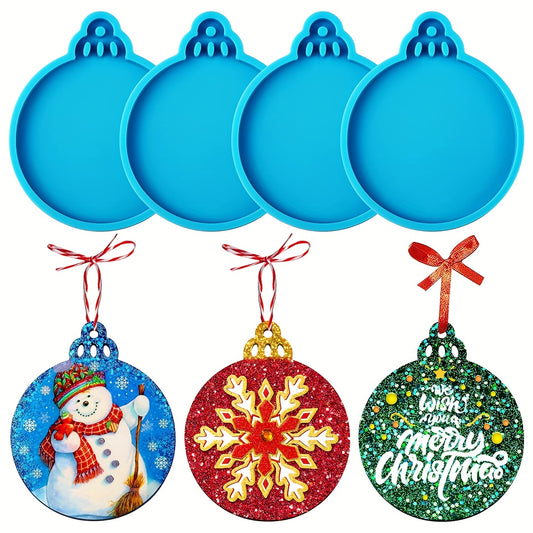 Christmas Resin Silicone Molds Set - DIY Crafts Jewelry Keychain Making