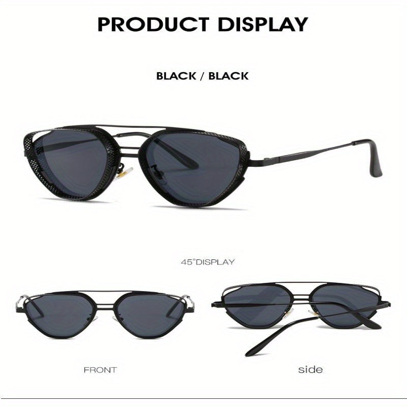 Triangle Frame Sunglasses Metal Fashionable Versatile Sunshade Mirror