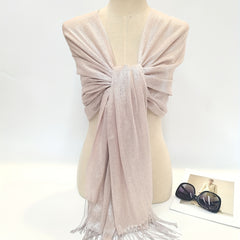 Pink Tassel Scarf Classic Shawl Casual Windproof Wraps For Party Prom Decorative