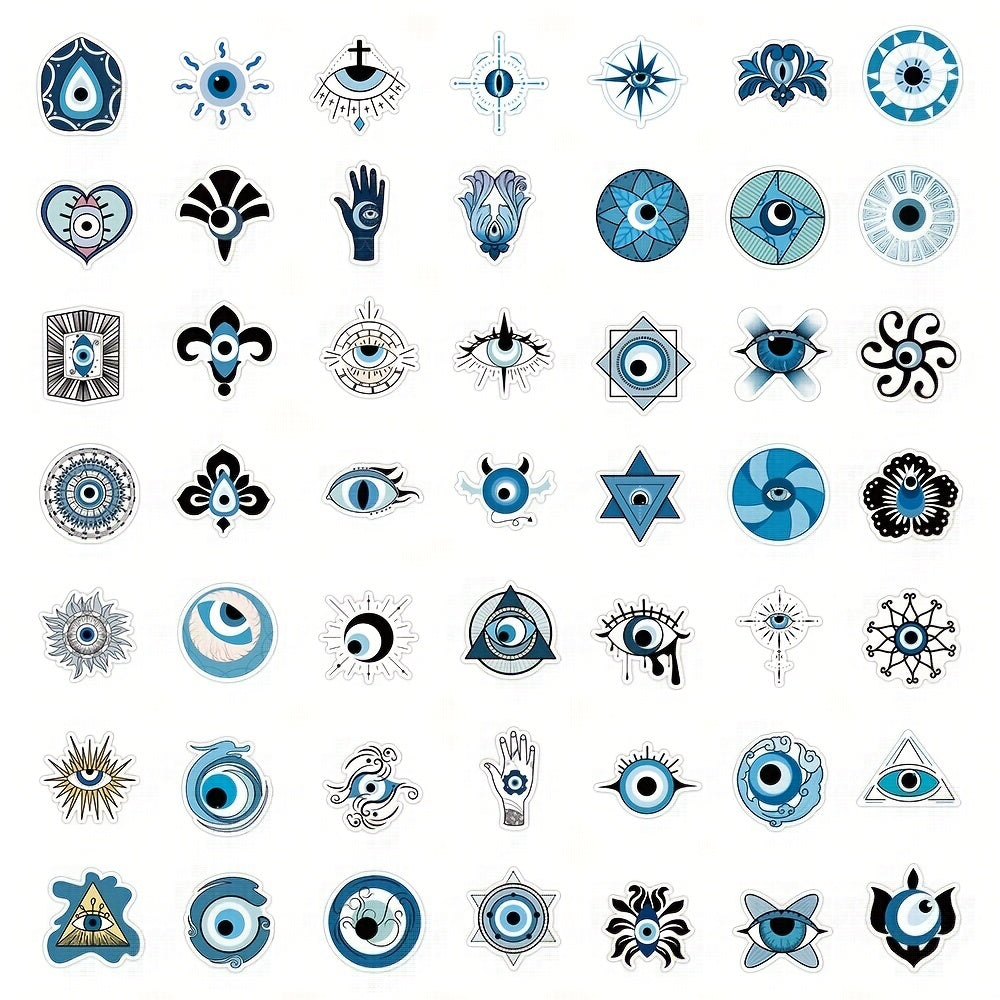 60pcs Evil Eye Stickers for Water Bottle Car Computer & More
