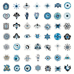 60pcs Evil Eye Stickers for Water Bottle Car Computer & More