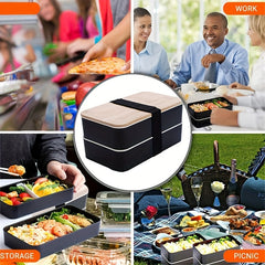 Bento Box Set with Insulated Bag Lunch Container Snack Box Cutlery Spoon Fork