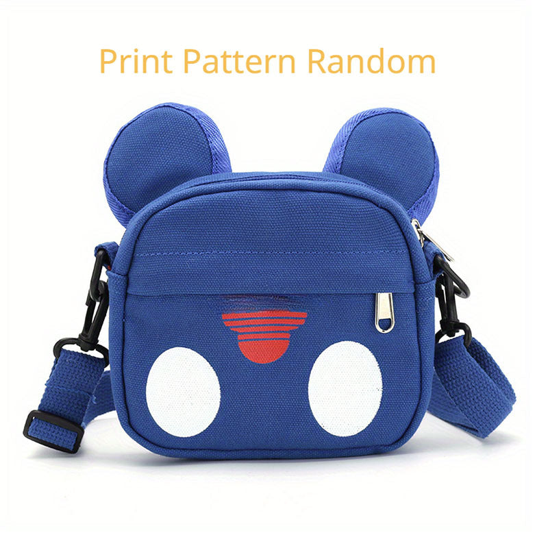 Boys Coin Purse Zipper Bag Adjustable Shoulder Strap Kids Accessories