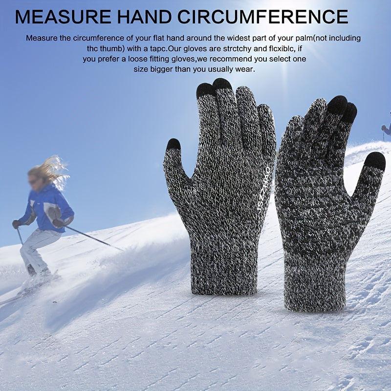 Fleece Touch Screen Running Gloves Windproof Cycling Gloves