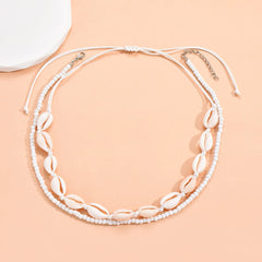 Shell Bead Choker Necklace Kit for Beach Jewelry