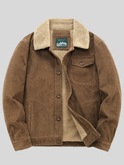 Men's Warm Fleece Full Zip Jacket Lightweight Soft Coat