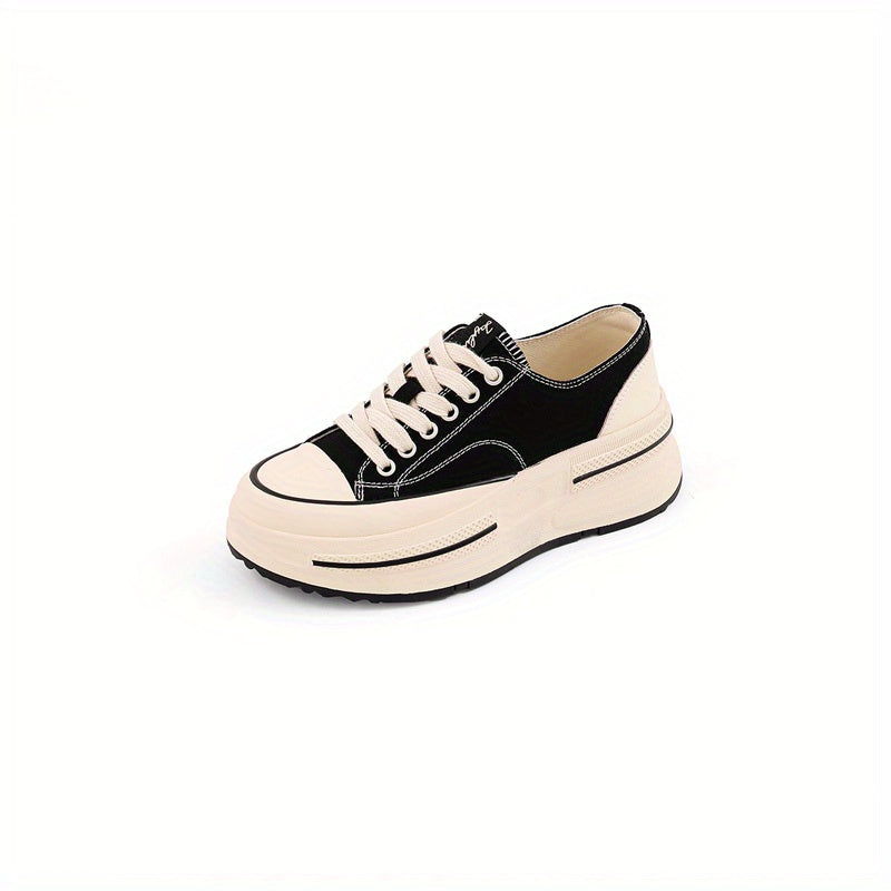 Women's Thick Bottom Canvas Casual Shoes Low Top Outdoor Shoes