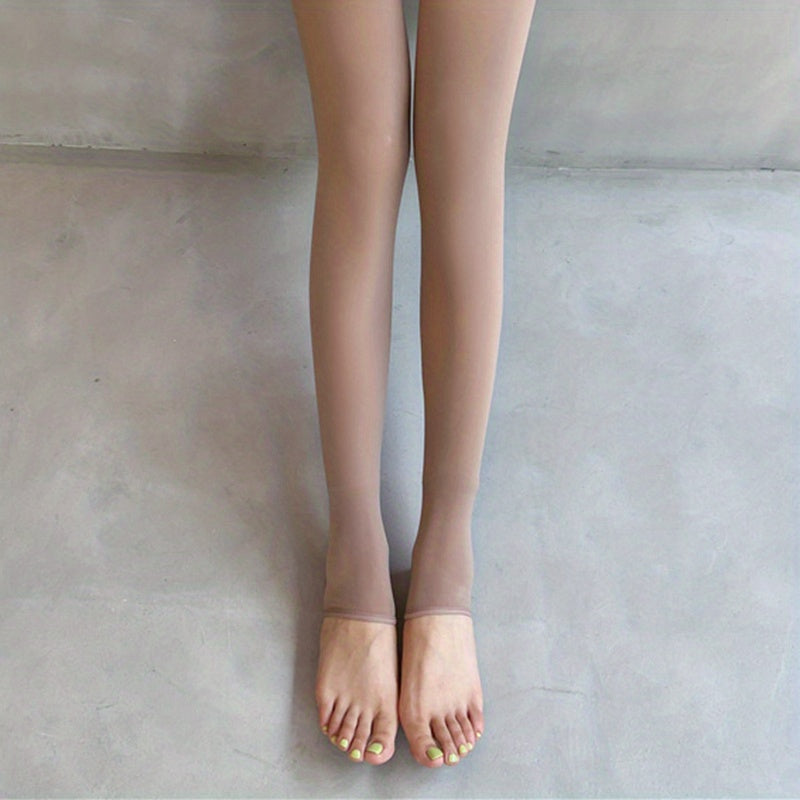 High Waist Slim Fit Solid Leggings Pants Stockings