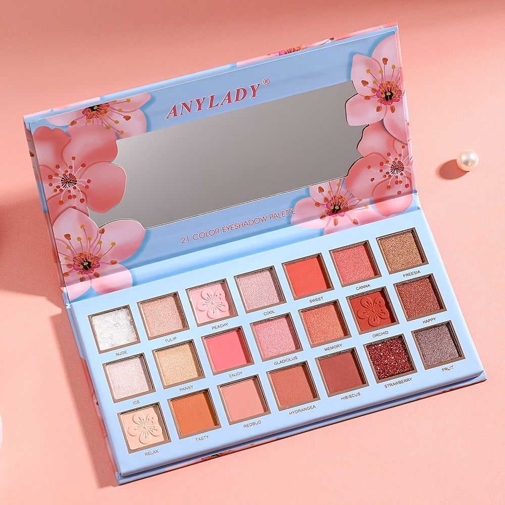 Long Lasting 21 Eyeshadow Palette with Mirror